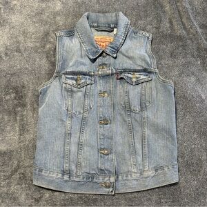 Levi's Blue Denim Vest Size M
